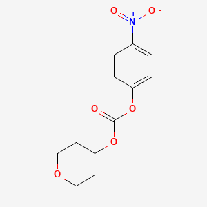 molecular formula C12H13NO6 B8429854 4-Nitrophenyl tetrahydropyran-4-yl carbonate 