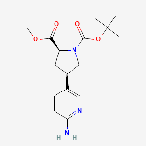 1-(tert-Butyl) 2-methyl (2S,4R)-4-(6-aminopyridin-3-yl)pyrrolidine-1,2-dicarboxylate
