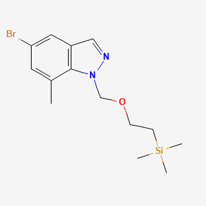 molecular formula C14H21BrN2OSi B8429901 5-bromo-7-methyl-1-(2-trimethylsilanyl-ethoxymethyl)-1H-indazole 