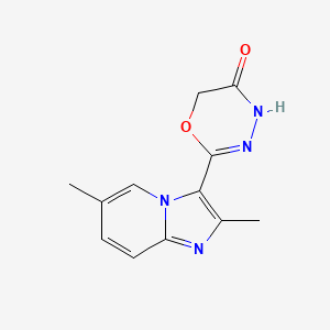 4H-1,3,4-Oxadiazin-5(6H)-one, 2-(2,6-dimethylimidazo(1,2-a)pyridin-3-yl)-