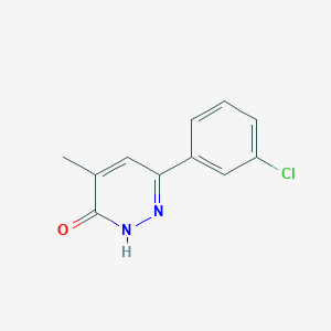 molecular formula C11H9ClN2O B8429948 6-(m-chlorophenyl)-4-methyl-3(2H)-pyridazinone 