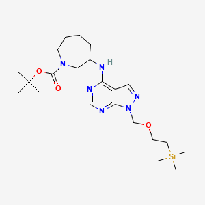 Tert-butyl 3-(1-((2-(trimethylsilyl)ethoxy)methyl)-1H-pyrazolo[3,4-d]pyrimidin-4-ylamino)azepane-1-carboxylate