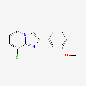 molecular formula C14H11ClN2O B8429984 8-Chloro-2-(3-methoxyphenyl)imidazo[1,2-alpha]pyridine 