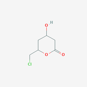 molecular formula C6H9ClO3 B8430050 (+)-6-Chloromethyl-4-hydroxytetrahydropyran-2-one 