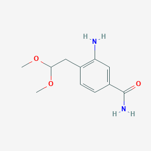 molecular formula C11H16N2O3 B8430054 3-Amino-4-(2,2-dimethoxyethyl)benzamide 