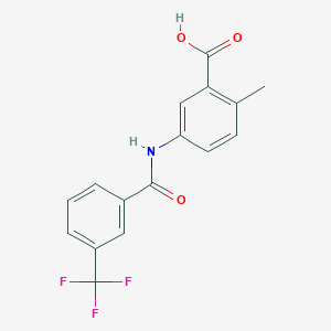 2-Methyl-5-{[3-(trifluoromethyl)benzoyl]amino}benzoic acid