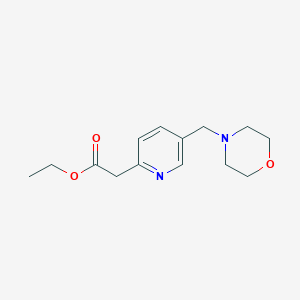 molecular formula C14H20N2O3 B8430114 (5-Morpholin-4-ylmethyl-pyridin-2-yl)-acetic acid ethyl ester 