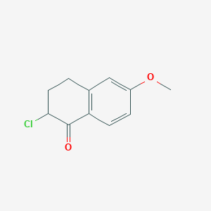 molecular formula C11H11ClO2 B8430120 2-chloro-6-methoxy-3,4-dihydro-2H-naphthalen-1-one 