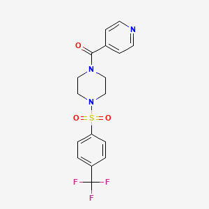1-(4-Pyridinylcarbonyl)-4-{[4-(trifluoromethyl)phenyl]sulfonyl}piperazine