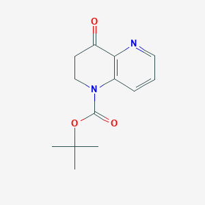 molecular formula C13H16N2O3 B8430161 tert-butyl 4-oxo-3,4-dihydro-1,5-naphthyridine-1(2H)-carboxylate 