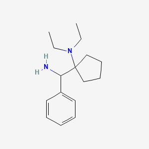 molecular formula C16H26N2 B8430186 (+/-)1-[Amino(phenyl)methyl]-N,N-diethylcyclopentanamine 