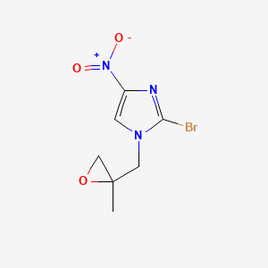 molecular formula C7H8BrN3O3 B8430239 2-bromo-1-(2-methyl-oxiranylmethyl)-4-nitro-1H-imidazole 