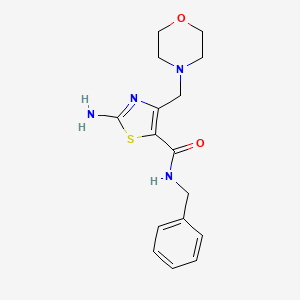 molecular formula C16H20N4O2S B8430260 2-Amino-4-morpholin-4-ylmethylthiazole-5-carboxylic acid benzylamide 