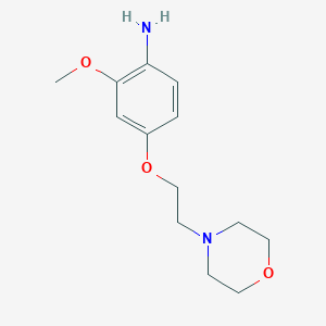 molecular formula C13H20N2O3 B8430297 2-Methoxy-4-(2-morpholin-4-ylethoxy)aniline 
