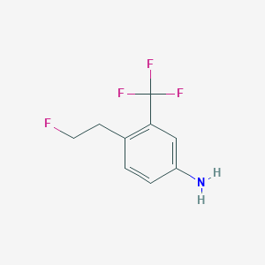 molecular formula C9H9F4N B8430303 4-(2-Fluoroethyl)-3-(trifluoromethyl)aniline 