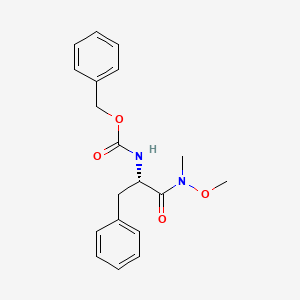 molecular formula C19H22N2O4 B8430335 [(S)-1-(Methoxy-methyl-carbamoyl)-2-phenyl-ethyl]-carbamic acid benzyl ester 