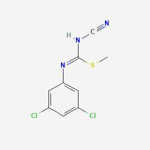 molecular formula C9H7Cl2N3S B8430361 (Z)-methyl N'-cyano-N-(3,5-dichlorophenyl)carbamimidothioate 