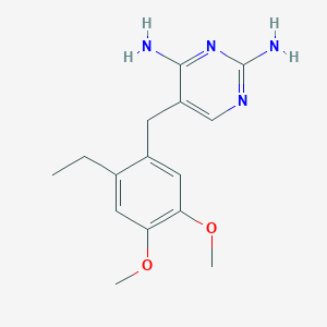 molecular formula C15H20N4O2 B8430413 2,4-Diamino-5-(2'-ethyl-4',5'-dimethoxybenzyl)pyrimidine 