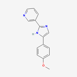 molecular formula C15H13N3O B8430612 4-(p-Methoxyphenyl)-2-(3-pyridyl)imidazole 