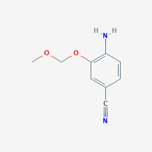 molecular formula C9H10N2O2 B8430645 4-Cyano-2-methoxymethyloxyaniline 