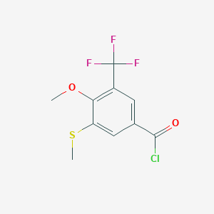 molecular formula C10H8ClF3O2S B8430646 4-Methoxy-3-methylsulfanyl-5-trifluoromethylbenzoyl chloride 