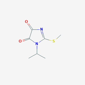 molecular formula C7H10N2O2S B8430653 1-Isopropyl-2-methylsulfanyl-1H-imidazole-4,5-dione 