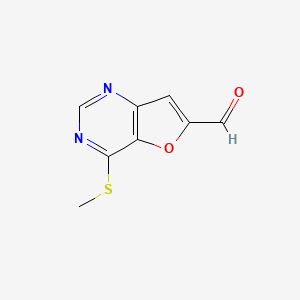 molecular formula C8H6N2O2S B8430672 4-(Methylthio)furo[3,2-d]pyrimidine-6-carbaldehyde 