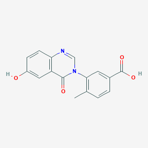 molecular formula C16H12N2O4 B8430680 3-(6-hydroxy-4-oxoquinazolin-3(4H)-yl)-4-methylbenzoic acid 