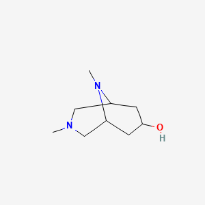 molecular formula C9H18N2O B8430682 Endo-3,9-dimethyl-3,9-diazabicyclo[3.3.1)nonan-7-ol 