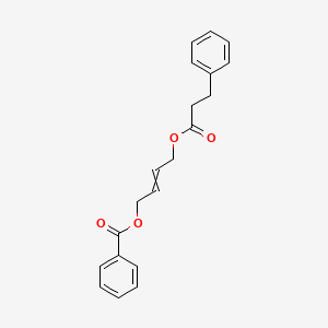 molecular formula C20H20O4 B8430759 4-Benzoyloxy-2-butenyl hydrocinnamate 