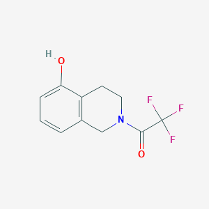 molecular formula C11H10F3NO2 B8430804 2-Trifluoroacetyl-1,2,3,4-tetrahydro-5-isoquinolinol CAS No. 216064-44-7