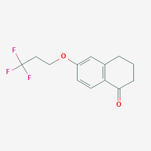 molecular formula C13H13F3O2 B8430824 6-(3,3,3-trifluoropropoxy)-3,4-dihydronaphthalen-1(2H)-one 