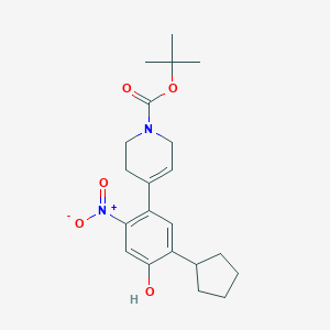 molecular formula C21H28N2O5 B8430916 tert-butyl 4-(5-cyclopentyl-4-hydroxy-2-nitrophenyl)-5,6-dihydropyridine-1(2H)-carboxylate 