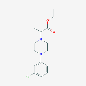 molecular formula C15H21ClN2O2 B8430976 4-(3-Chlorophenyl)piperazin-1-ylpropionic acid ethyl ester CAS No. 1290895-58-7