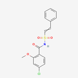 2-Phenyl-ethenesulfonic acid 4-chloro-2-methoxy-benzoylamide