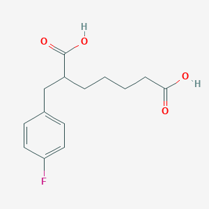 2-[(4-Fluorophenyl)methyl]heptanedioic acid