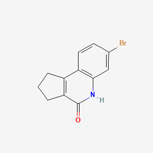 molecular formula C12H10BrNO B8431029 7-Bromo-1,2,3,5-tetrahydrocyclopenta[c]-quinolin-4-one 