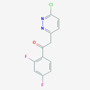 molecular formula C12H7ClF2N2O B8431048 2-(6-Chloropyridazin-3-yl)-1-(2,4-difluorophenyl)ethanone 