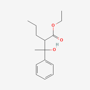 molecular formula C15H22O3 B8431068 Ethyl 2-Propyl-3-hydroxy-3-methyl-3-phenylpropionate 