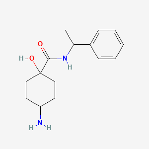 molecular formula C15H22N2O2 B8431073 4-Amino-1-hydroxy-N-(1-phenylethyl)cyclohexanecarboxamide 