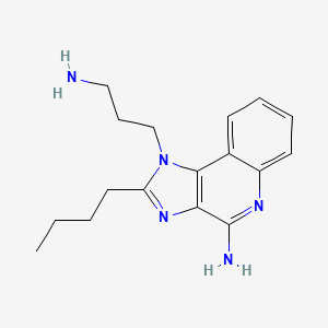molecular formula C17H23N5 B8431131 1-(3-aminopropyl)-2-butyl-1H-imidazo[4,5-c]quinolin-4-amine 