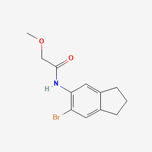 molecular formula C12H14BrNO2 B8431163 N-(6-Bromoindan-5-yl)-2-methoxyacetamide 