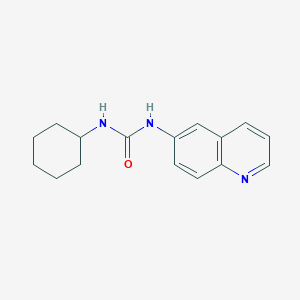 molecular formula C16H19N3O B8431212 N-cyclohexyl-N'-[quinolin-6-yl]urea 