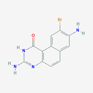 molecular formula C12H9BrN4O B8431231 3-Amino-8-amino-9-bromobenzo[f]quinazolin-1(2H)-one 