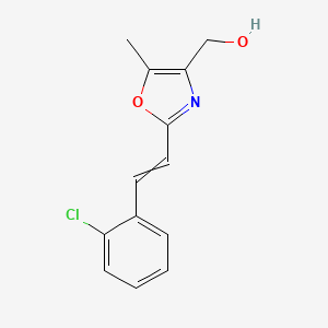 {2-[2-(2-Chlorophenyl)ethenyl]-5-methyl-1,3-oxazol-4-yl}methanol