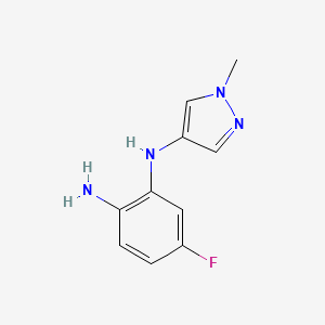 molecular formula C10H11FN4 B8431307 4-Fluoro-N2-(1-methyl-1H-pyrazol-4-yl)-benzene-1,2-diamine 