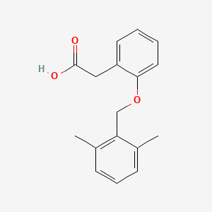 molecular formula C17H18O3 B8431342 2-(2-(2,6-Dimethylbenzyloxy)phenyl)acetic acid 