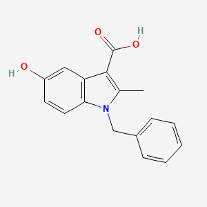 molecular formula C17H15NO3 B8431350 1-benzyl-5-hydroxy-2-methyl-1H-indole-3-carboxylic acid 