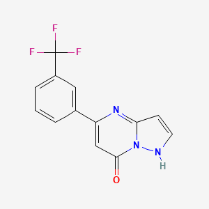 molecular formula C13H8F3N3O B8431386 7-Hydroxy-5-(alpha,alpha,alpha-trifluoro-m-tolyl)pyrazolo[1,5-a]pyrimidine 