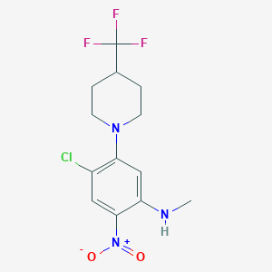 molecular formula C13H15ClF3N3O2 B8431462 4-Chloro-N-methyl-2-nitro-5-(4-trifluoromethyl-piperidin-1-yl)aniline 